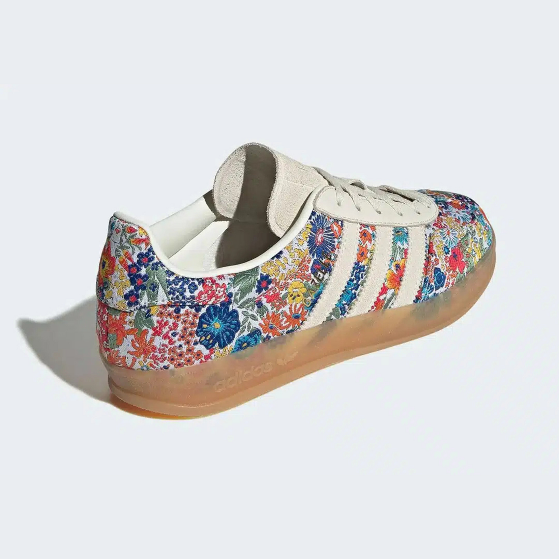 Adidas Gazelle x Liberty London Floral sneakers showcasing floral design. 5