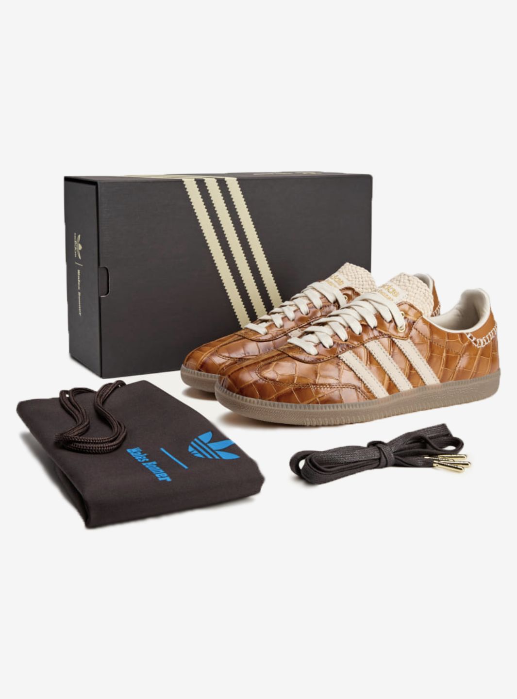 Adidas Samba Wales Bonner Crocodile Brown sneaker with luxurious design. 10