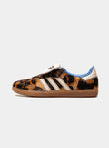 Adidas Samba Nylon Wales Bonner Luxurious sneaker in dark brown with leopard pattern