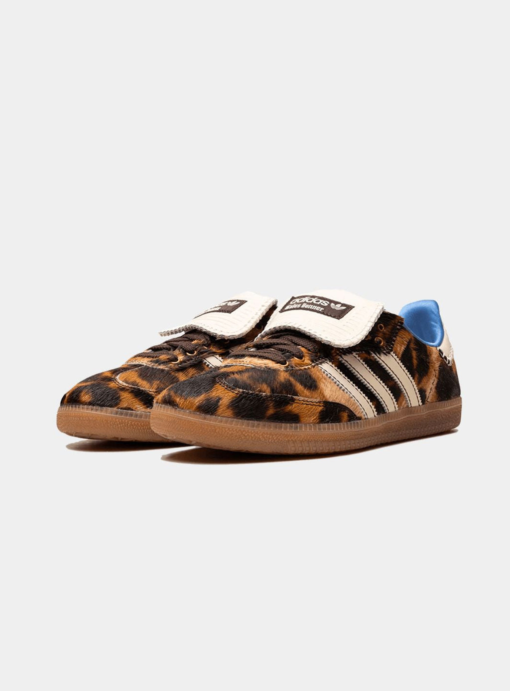Adidas Samba Nylon Wales Bonner Luxurious sneaker in dark brown with leopard pattern 2