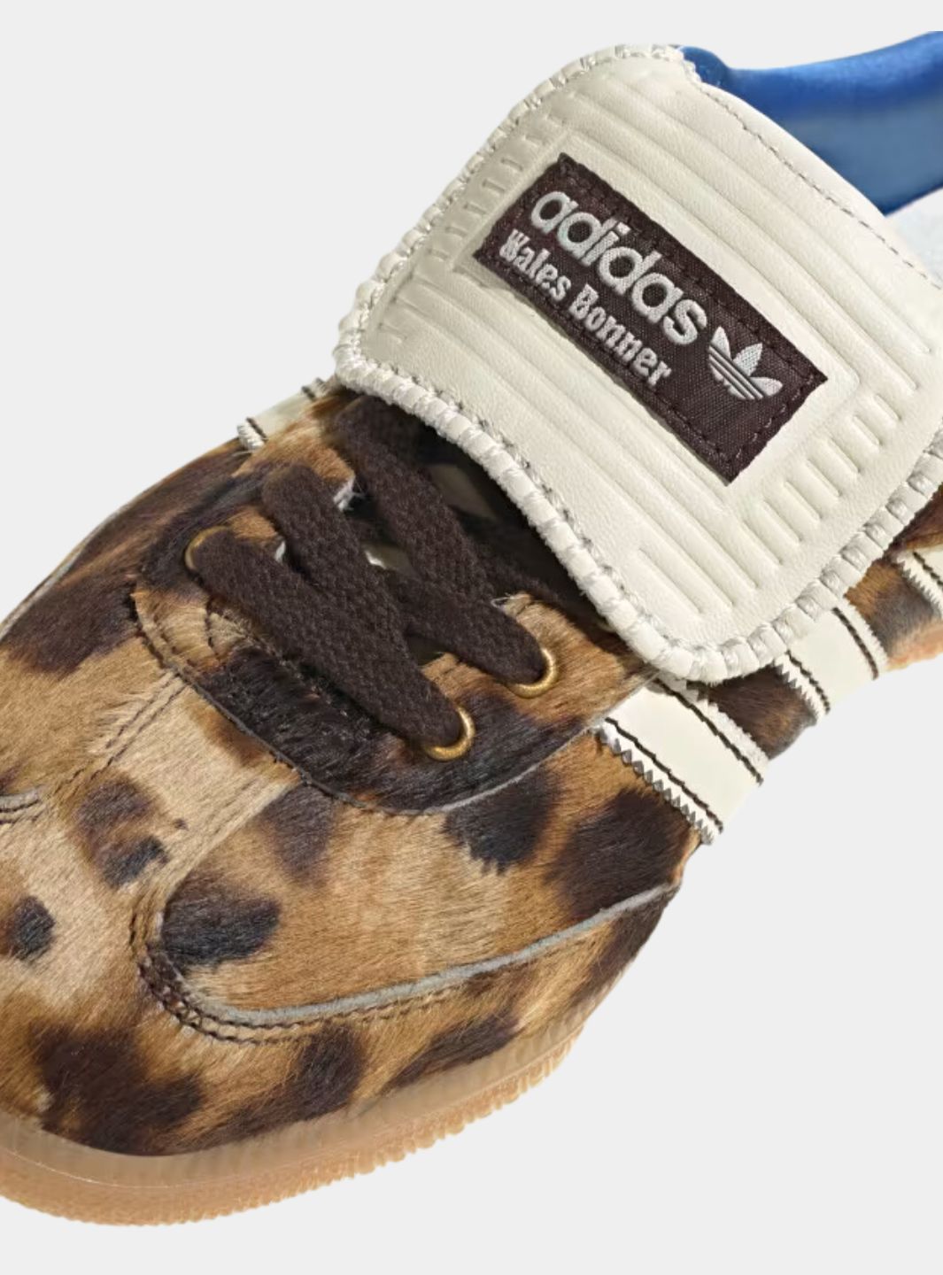 Adidas Samba Nylon Wales Bonner Luxurious sneaker in dark brown with leopard pattern 4