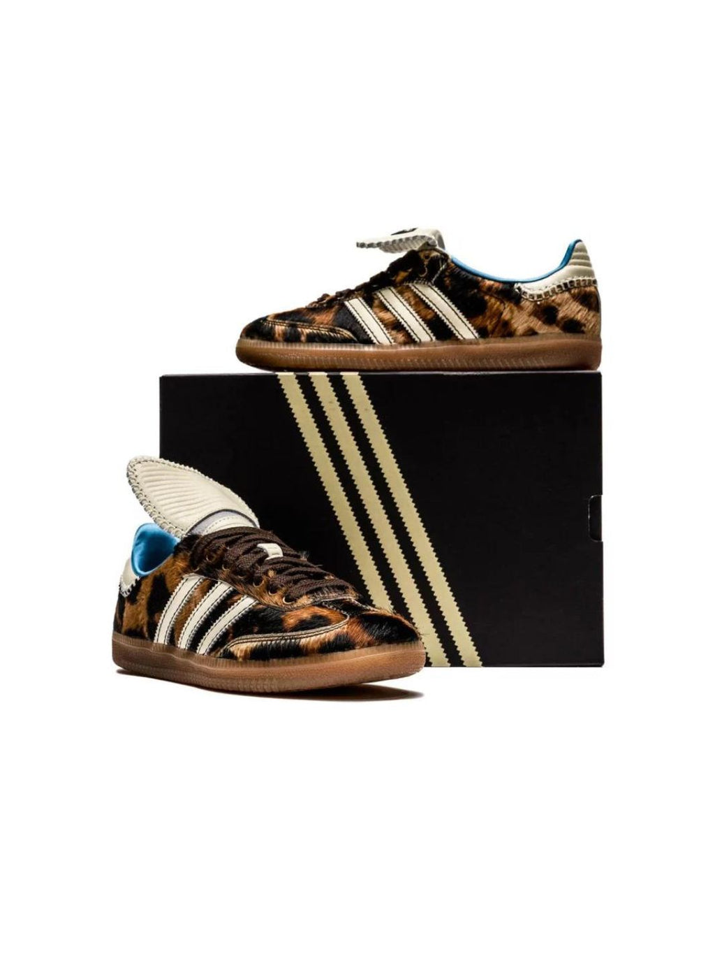 Adidas Samba Nylon Wales Bonner Luxurious sneaker in dark brown with leopard pattern 6