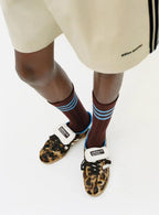 Adidas Samba Nylon Wales Bonner Luxurious sneaker in dark brown with leopard pattern 7