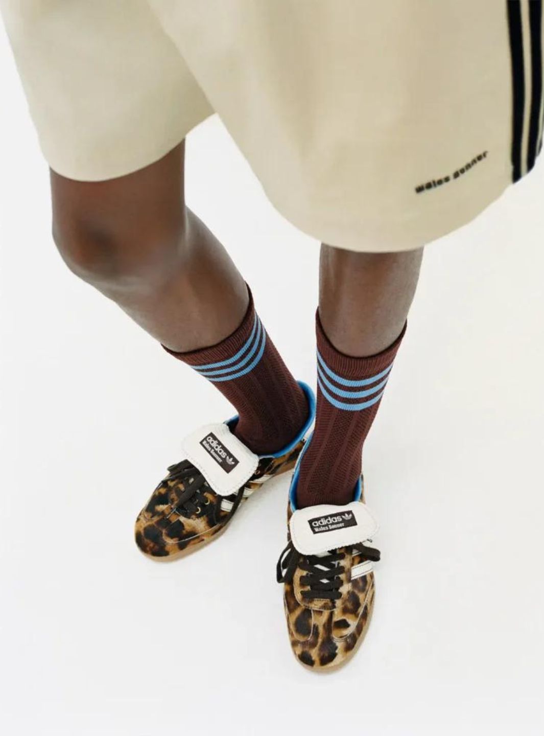 Adidas Samba Nylon Wales Bonner Luxurious sneaker in dark brown with leopard pattern 7