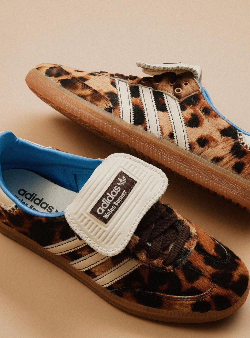 Adidas Samba Nylon Wales Bonner Luxurious sneaker in dark brown with leopard pattern 8