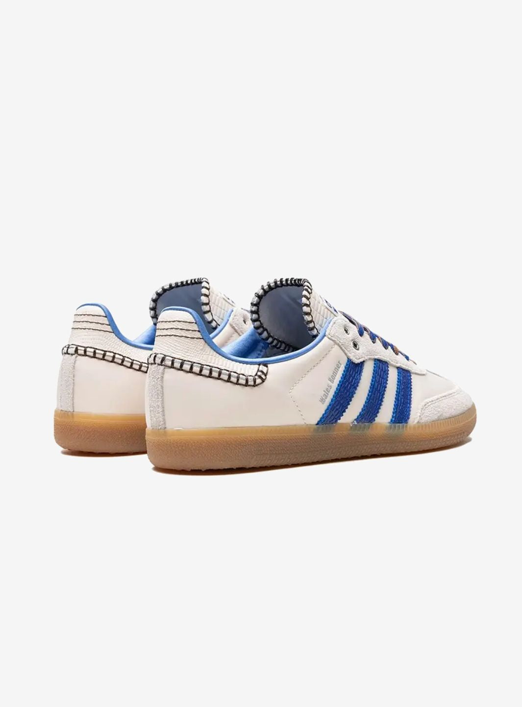 Adidas Samba Nylon Wales Bonner Stunning Clay Royal sneaker with suede panels and blue accents. 3