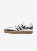 Adidas Samba OG Silver Metallic Cracked Leather stylish sneaker