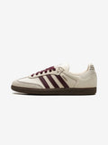 Adidas Samba OG Elegant White Maroon sneakers for women.