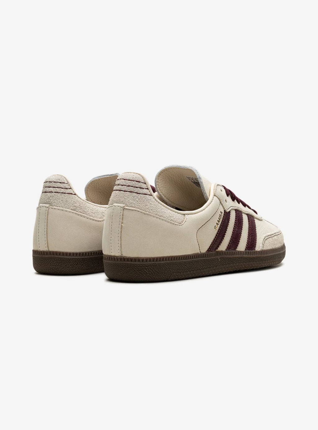 Adidas Samba OG Elegant White Maroon sneakers for women. 3