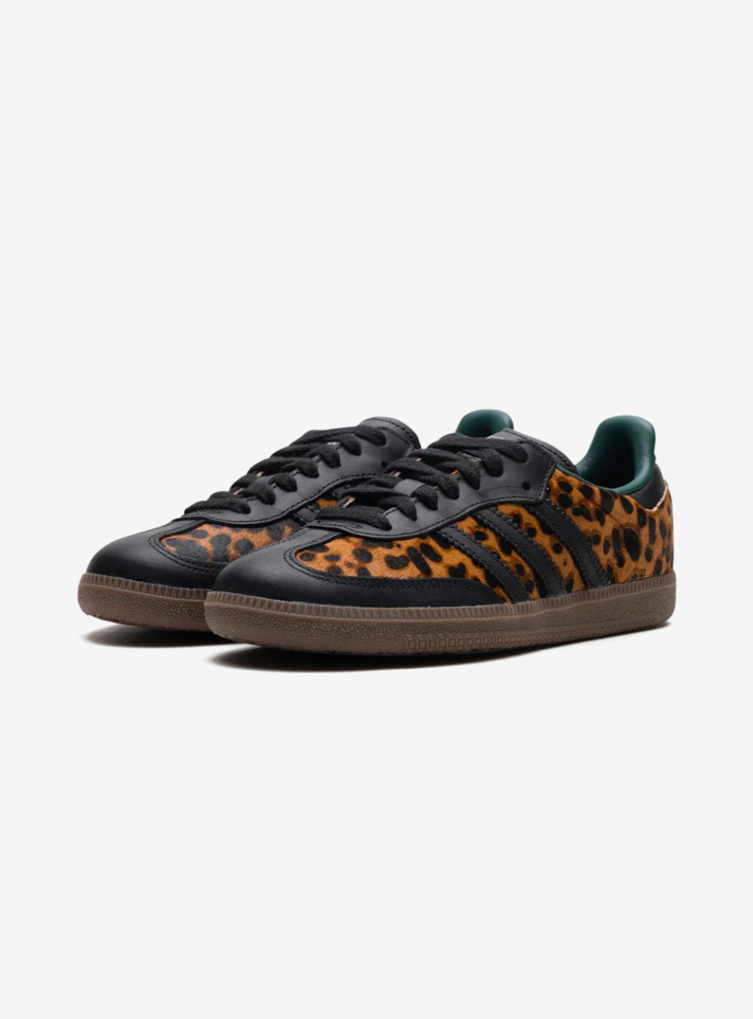 Adidas Samba OG Stylish Leopard Print sneakers with faux fur and leopard pattern. 2