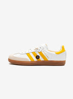 Adidas Samba Sporty Elegant Sneakers in Cloud White and Bold Gold