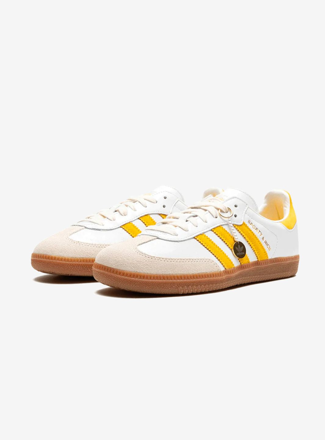 Adidas Samba Sporty Elegant Sneakers in Cloud White and Bold Gold 2