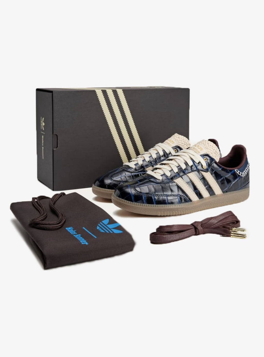Adidas Samba Wales Bonner Exclusive Navy Croc Sneakers 10