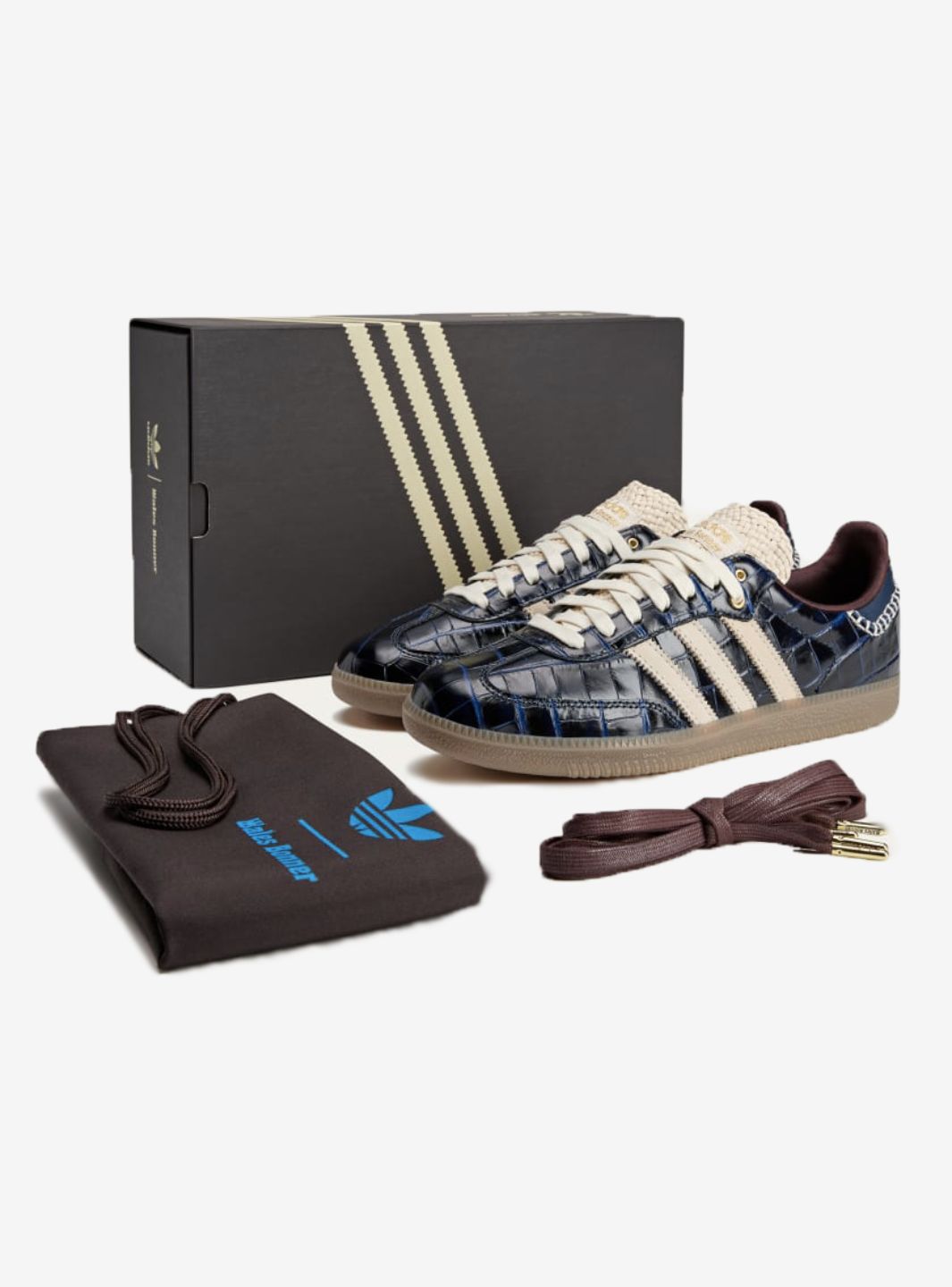 Adidas Samba Wales Bonner Exclusive Navy Croc Sneakers 10