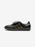 Adidas Samba Wales Bonner Studded Pack in elegant black leather with golden accents.