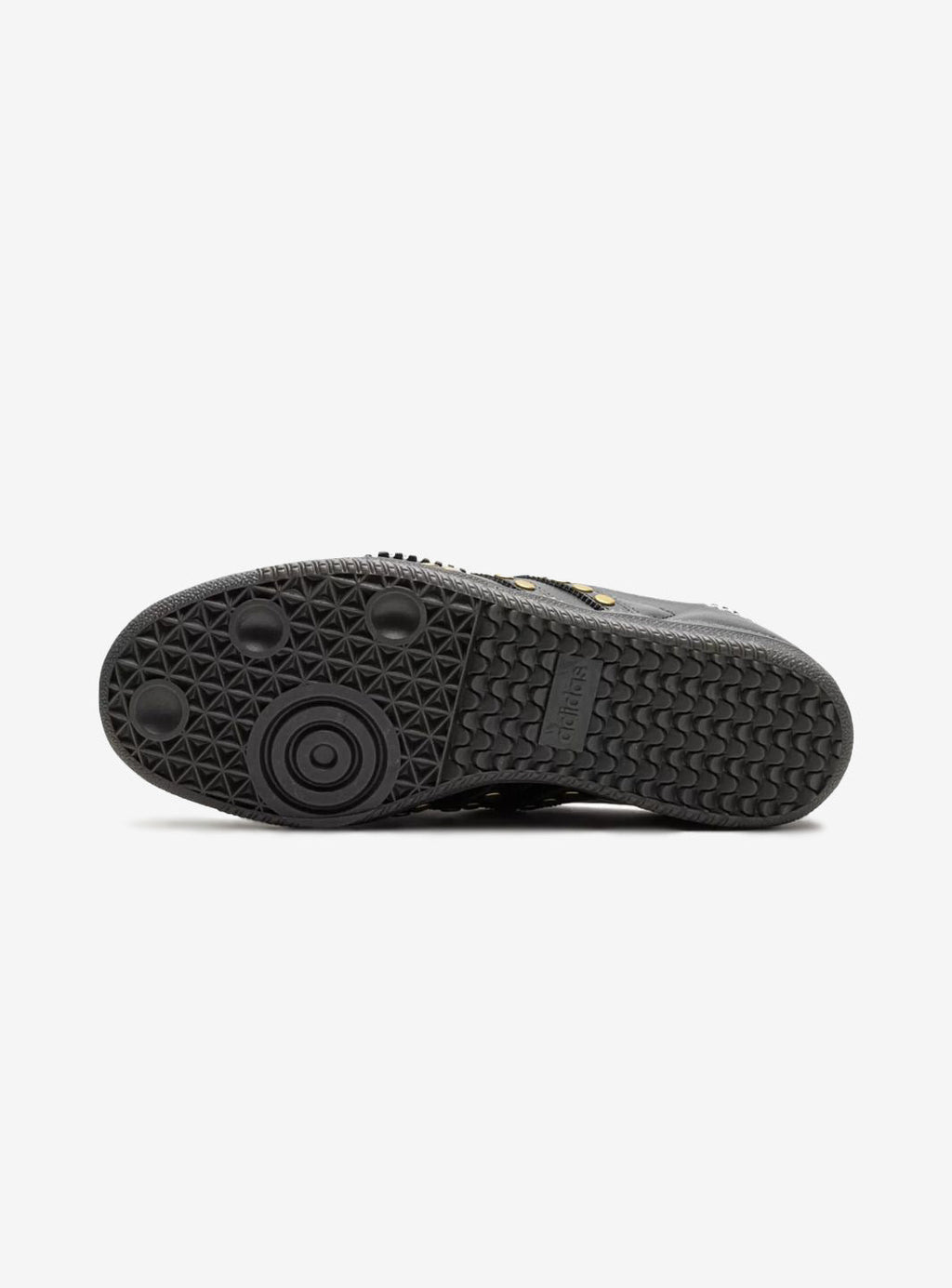 Adidas Samba Wales Bonner Studded Pack in elegant black leather with golden accents. 3