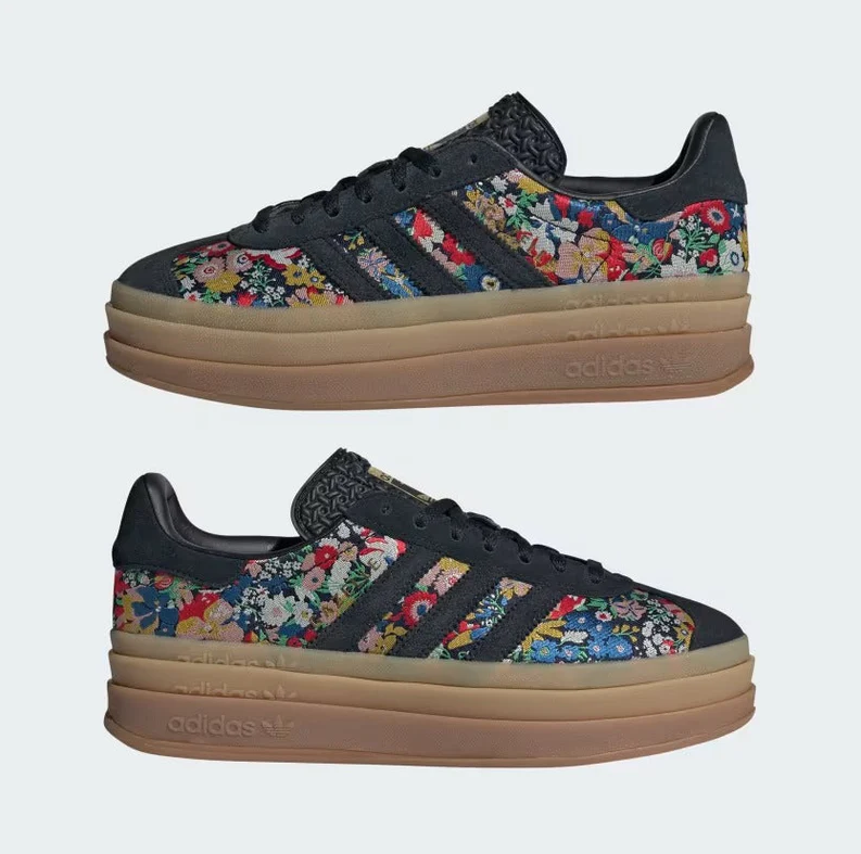 Adidas x Liberty London Sambae Elegant Sneakers in Collegiate Black 7