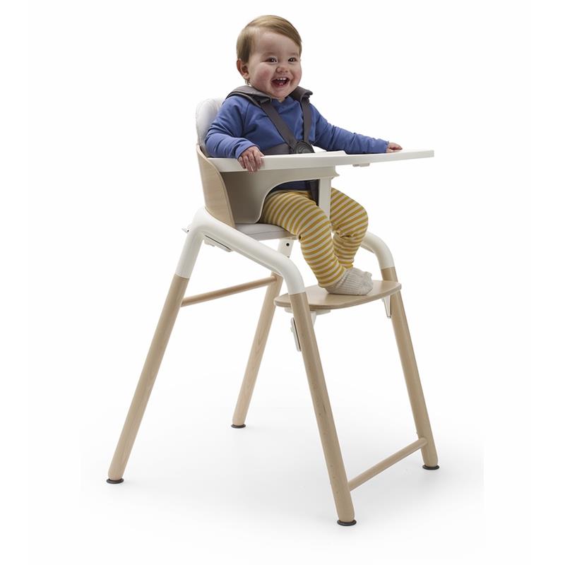 Adjustable High Chair in White for Infants and Toddlers 2