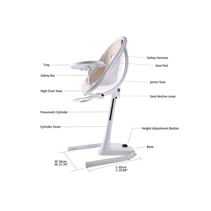 Adjustable High Chair Black 6