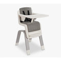 High Chair Gray with Adjustable Height and Safety Harness