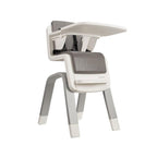 High Chair Gray with Adjustable Height and Safety Harness 2