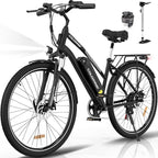 Affordable electric bicycle in black color, perfect for urban commuting.