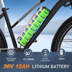 Affordable electric bicycle in black color, perfect for urban commuting. 3