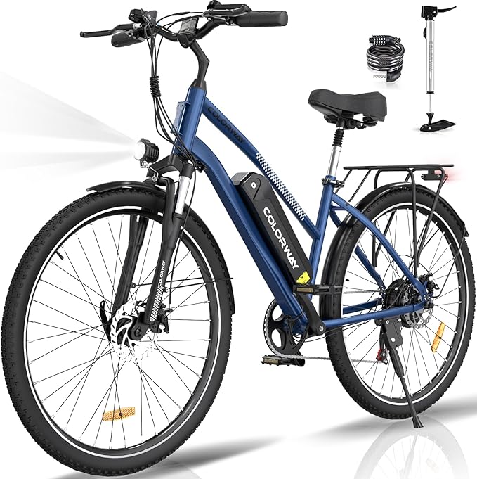 Affordable electric bicycle in black color, perfect for urban commuting. 7
