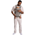 Baby Carrier with Breathable Mesh and Adjustable Straps in Gray 2