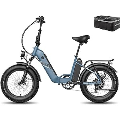 Stylish electric bike in Blue and Thyme Green colors.