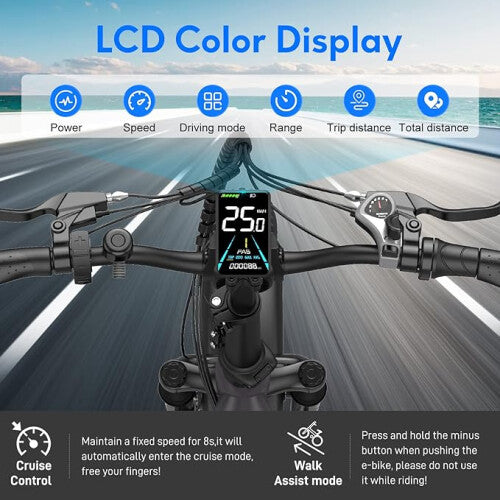 Stylish electric bike in Blue and Thyme Green colors. 3