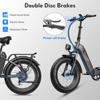Stylish electric bike in Blue and Thyme Green colors. 5