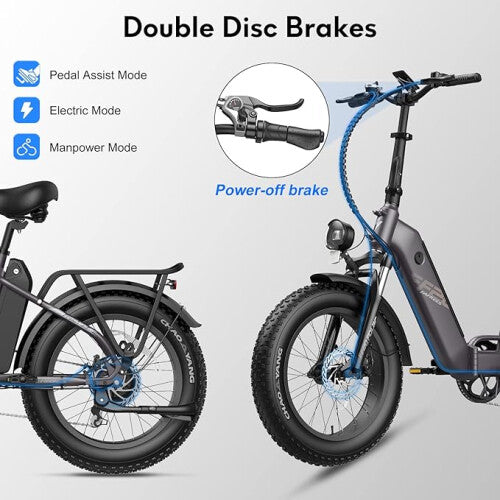 Stylish electric bike in Blue and Thyme Green colors. 5