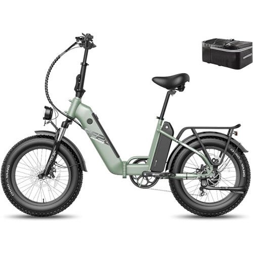 Stylish electric bike in Blue and Thyme Green colors. 8