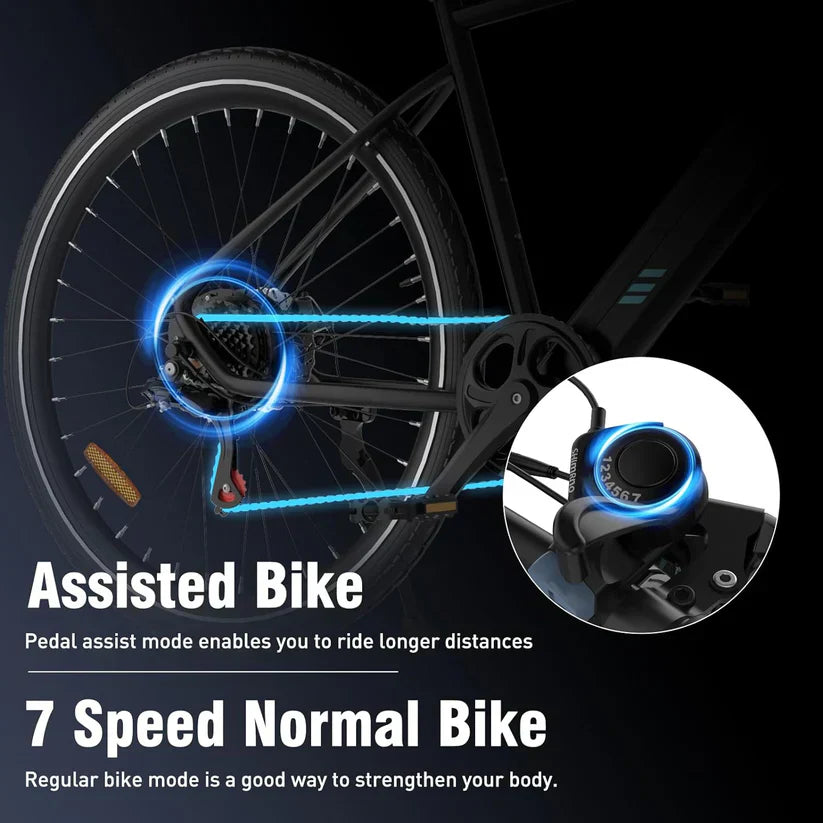 Best Electric Mountain Bike in Black, White, and Sky Blue colors. 5