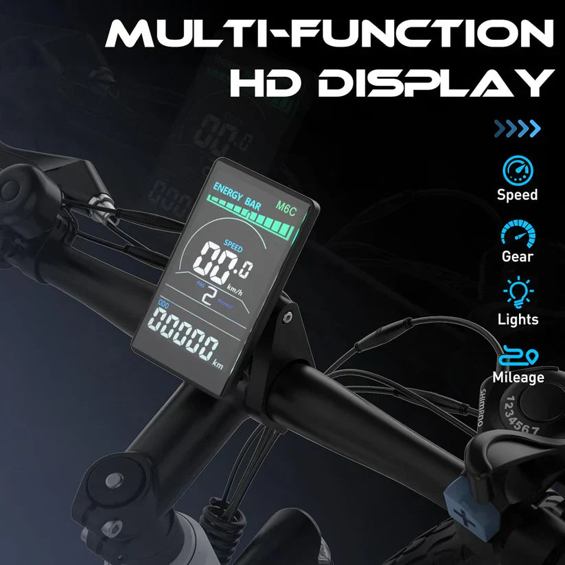 Best Electric Mountain Bike in Black, White, and Sky Blue colors. 6