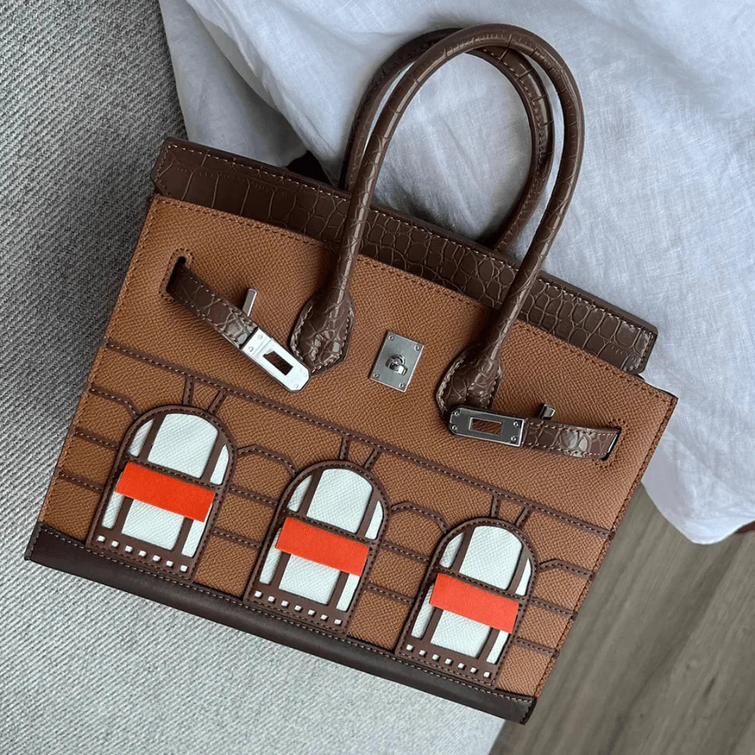 Caldwell Elegant Bag made from genuine leather with a structured design. 9