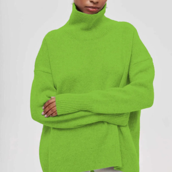 Women's Comfortable Turtleneck Sweater in various colors. 11