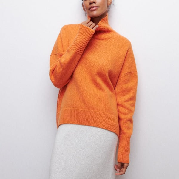 Women's Comfortable Turtleneck Sweater in various colors. 2