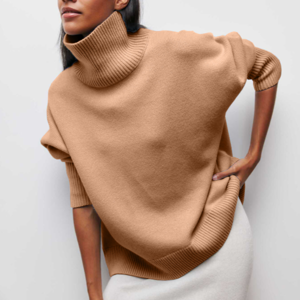 Women's Comfortable Turtleneck Sweater in various colors. 5