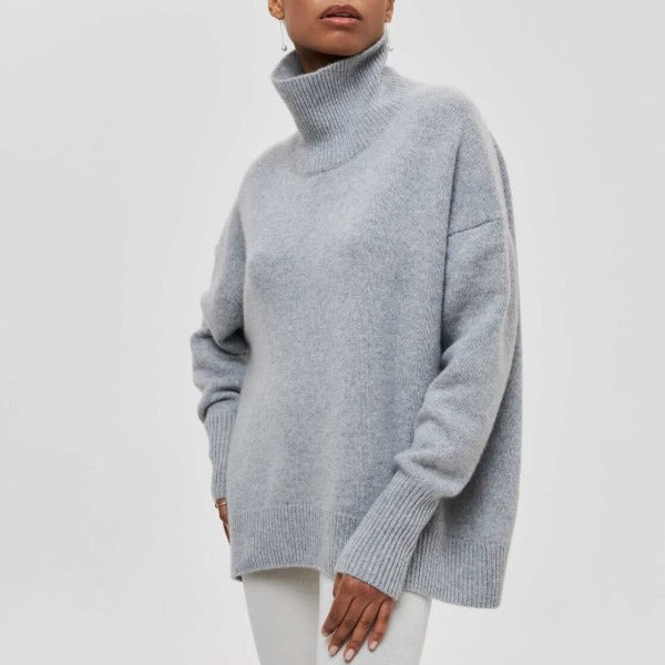 Women's Comfortable Turtleneck Sweater in various colors. 6