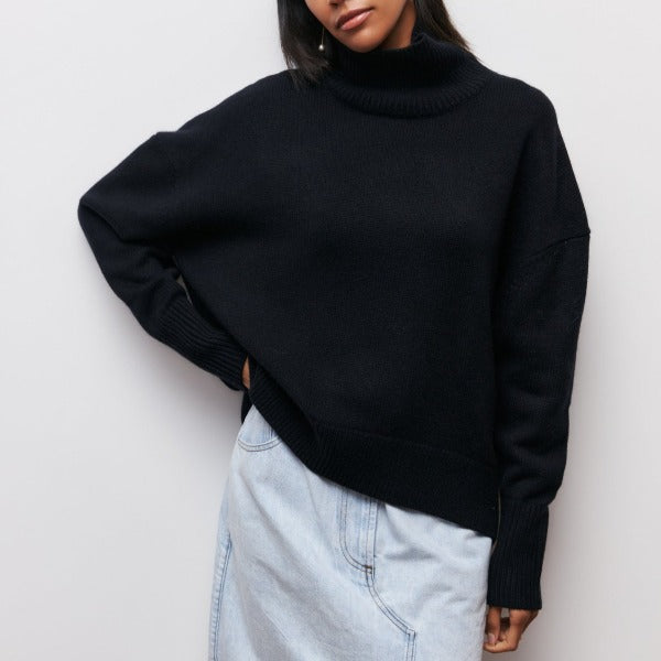 Women's Comfortable Turtleneck Sweater in various colors. 7