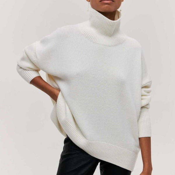 Women's Comfortable Turtleneck Sweater in various colors. 8