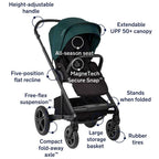 Compact Foldable Stroller Green 8