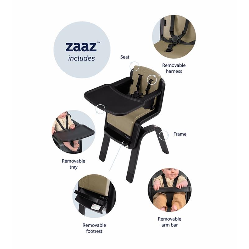 High Chair Gray with Adjustable Features 5