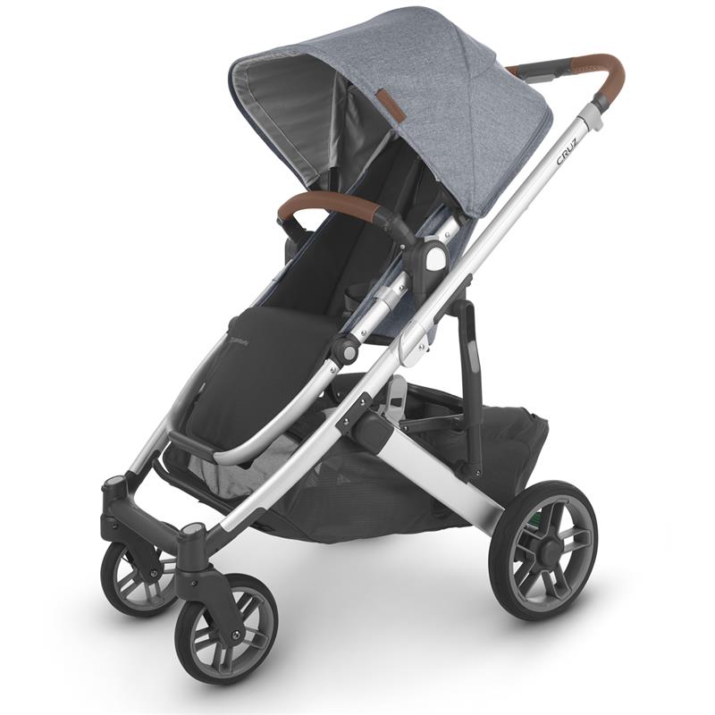 Stroller with Advanced Suspension and Comfort Features in Blue