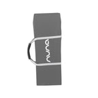 Travel Crib with Gray Fabric and Mesh Design 6