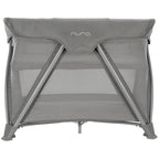 Travel Crib Gray with Mesh Sides and Aluminum Frame