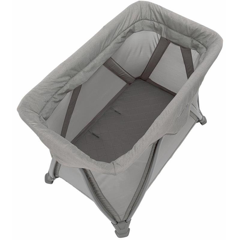 Travel Crib Gray with Mesh Sides and Aluminum Frame 4