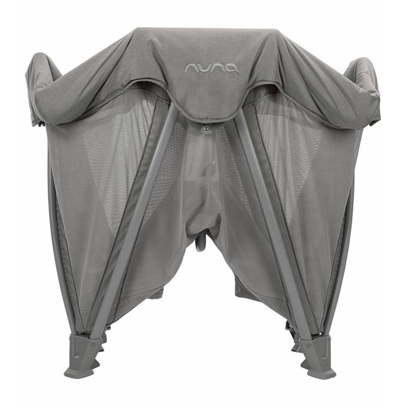 Travel Crib Gray with Mesh Sides and Aluminum Frame 5